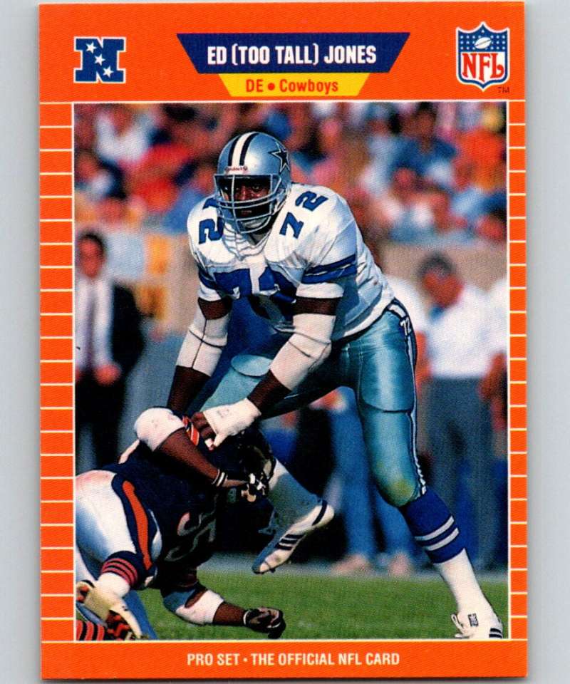 1989 Pro Set #91 Ed Too Tall Jones Cowboys NFL Football