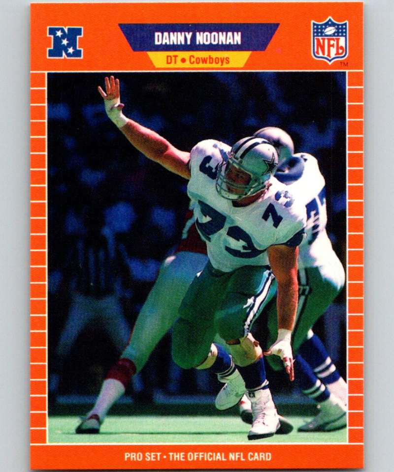 1989 Pro Set #94 Danny Noonan RC Rookie Cowboys NFL Football Image 1