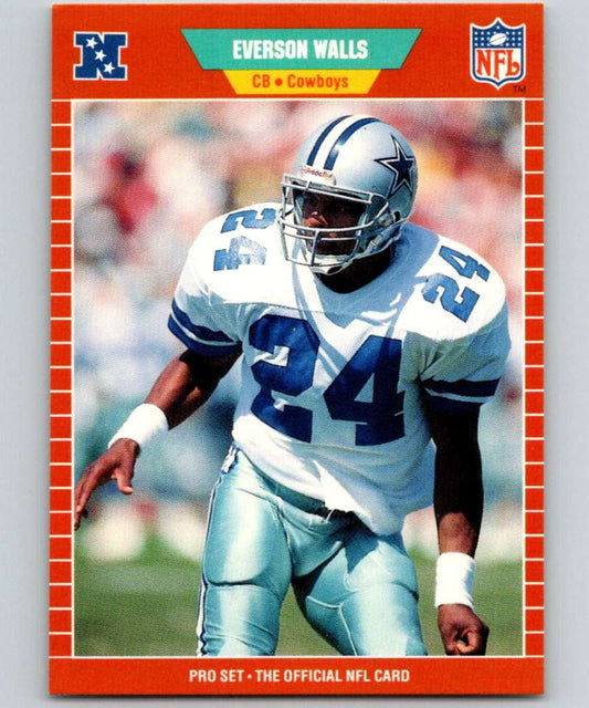 1989 Pro Set #97 Everson Walls Cowboys NFL Football Image 1