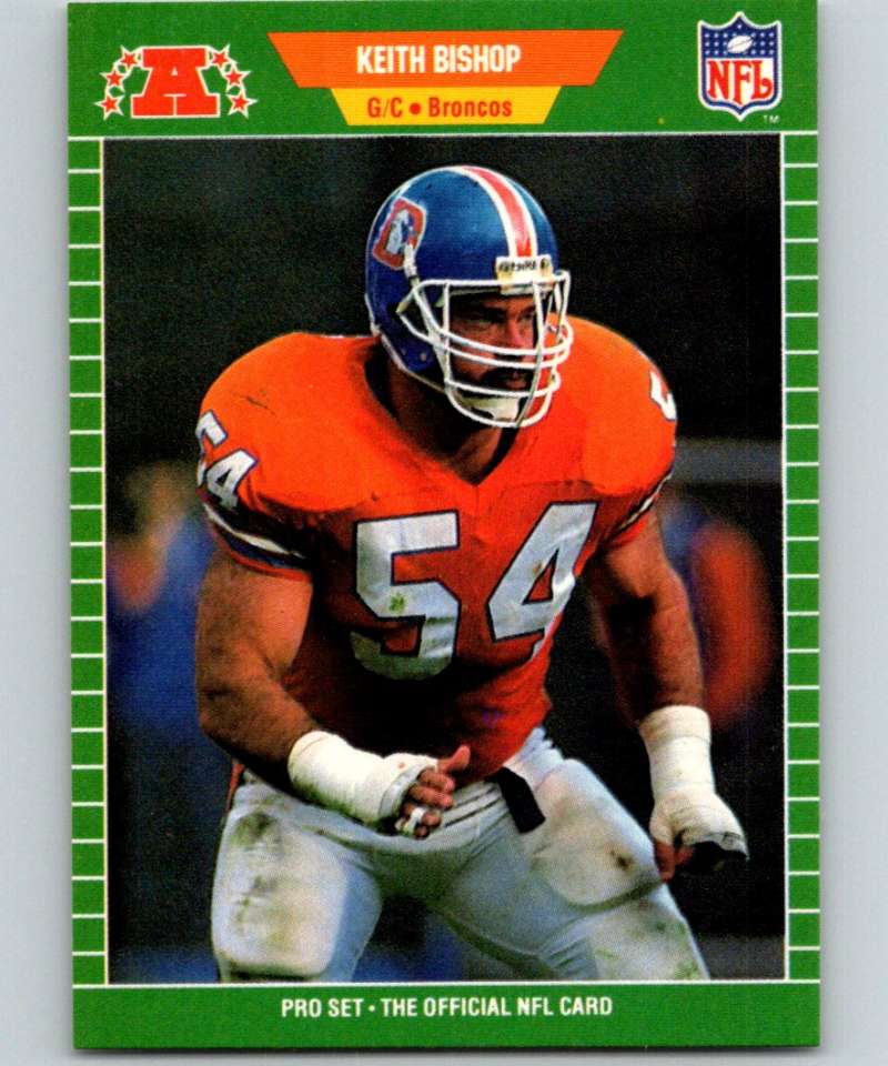 1989 Pro Set #99 Keith Bishop Broncos NFL Football Image 1