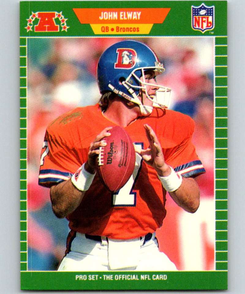1989 Pro Set #100 John Elway Broncos NFL Football