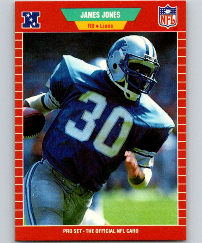 1989 Pro Set #121 James Jones Lions NFL Football Image 1