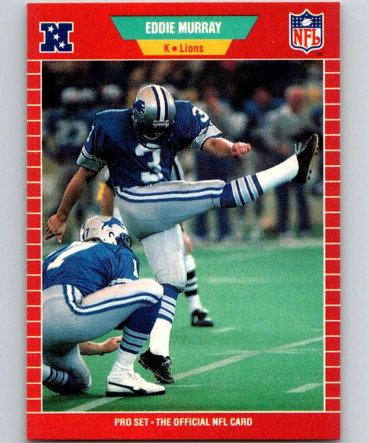 1989 Pro Set #124 Eddie Murray Lions NFL Football Image 1