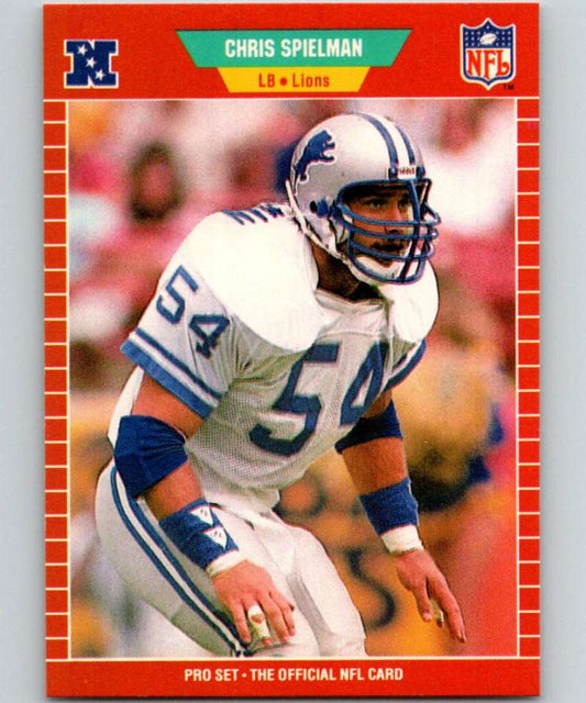 1989 Pro Set #125 Chris Spielman RC Rookie Lions NFL Football