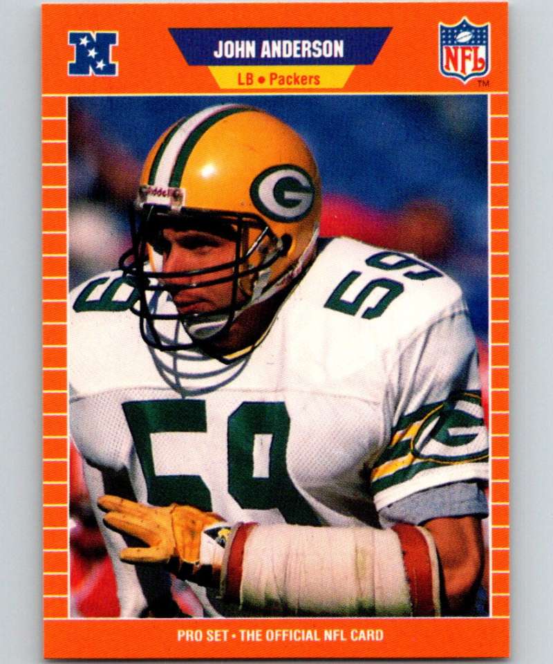 1989 Pro Set #128 John Anderson Packers NFL Football Image 1