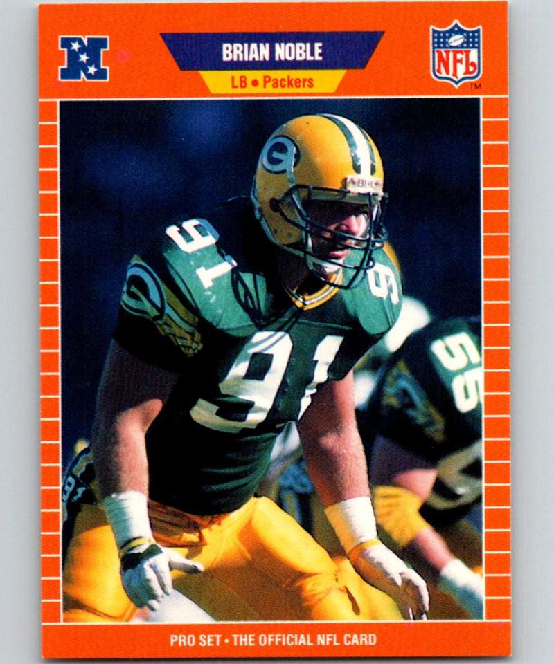1989 Pro Set #135 Brian Noble Packers NFL Football Image 1