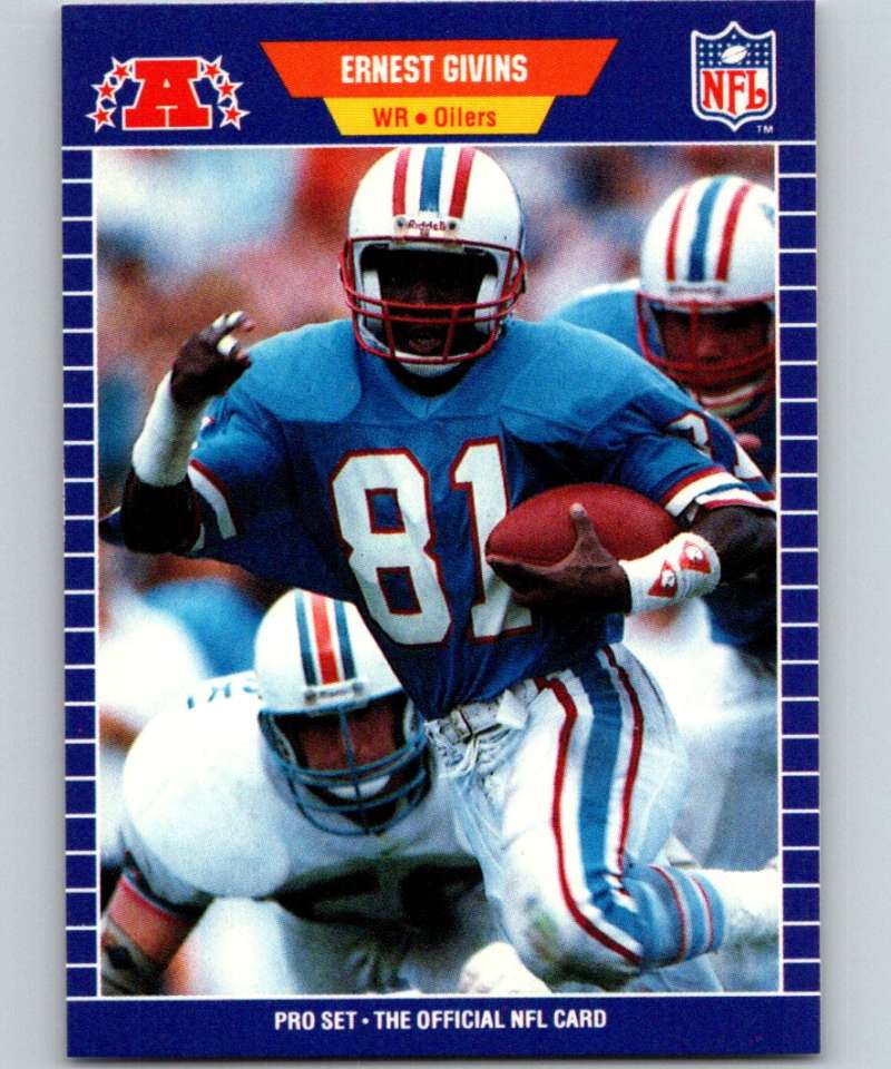 1989 Pro Set #143 Ernest Givins Oilers NFL Football Image 1