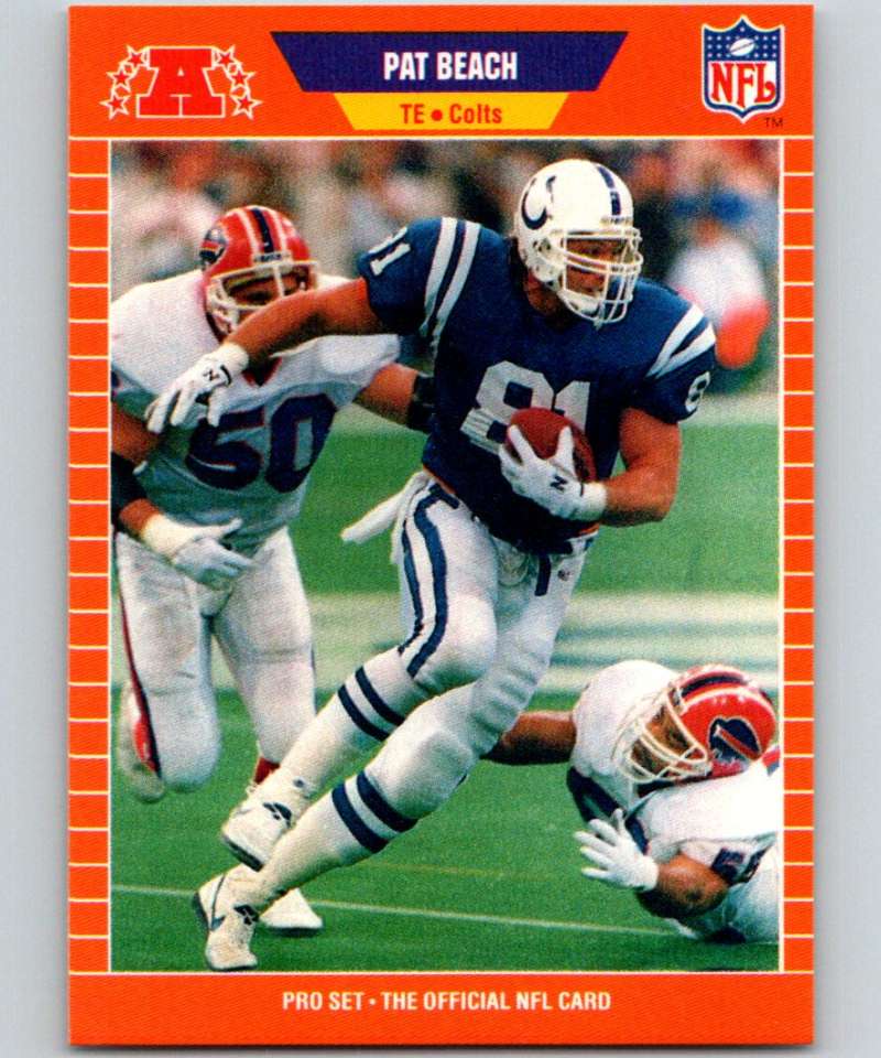 1989 Pro Set #160 Pat Beach Colts NFL Football Image 1