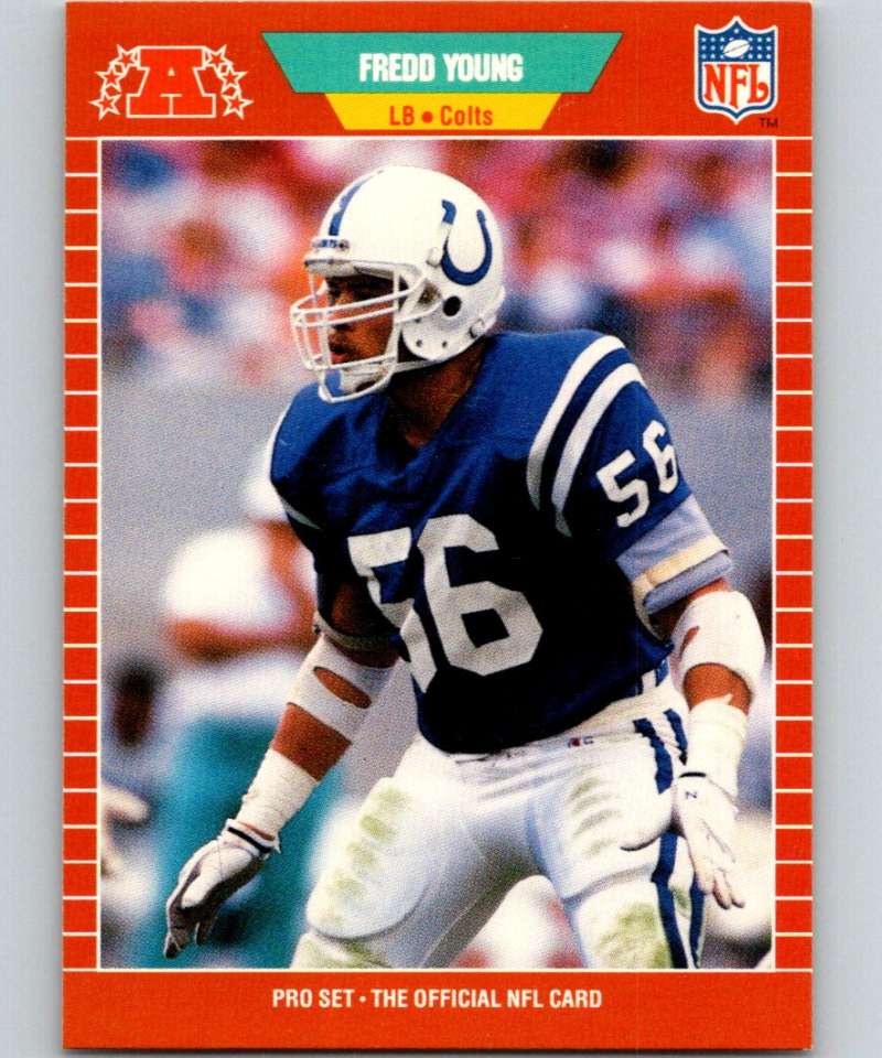 1989 Pro Set #165 Fredd Young Colts NFL Football Image 1