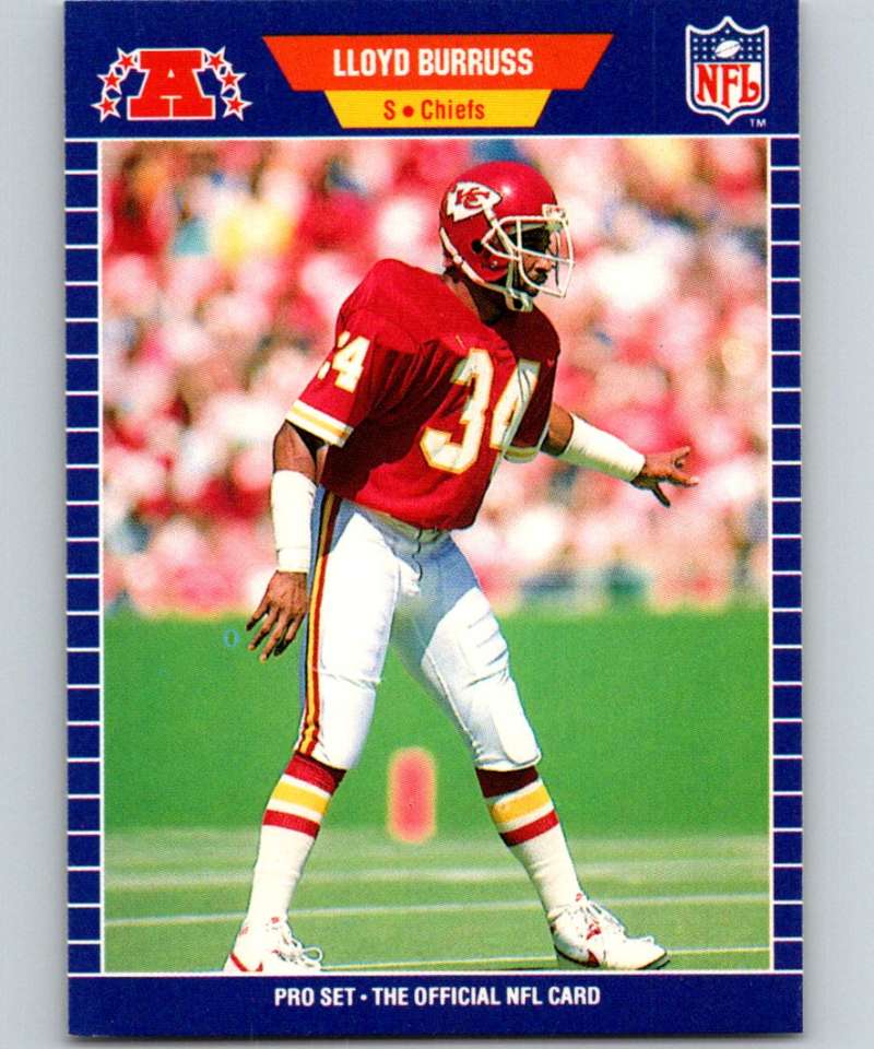 1989 Pro Set #167 Lloyd Burruss Chiefs NFL Football