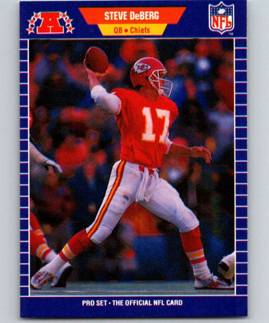 1989 Pro Set #172 Steve DeBerg Chiefs NFL Football Image 1