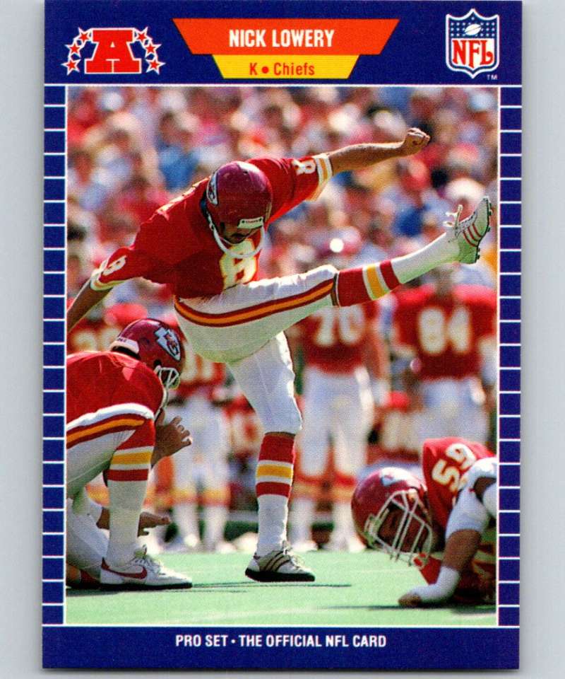 1989 Pro Set #174 Nick Lowery Chiefs NFL Football Image 1