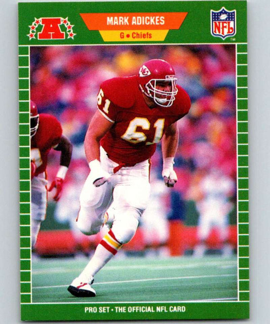 1989 Pro Set #178 Mark Adickes Chiefs NFL Football