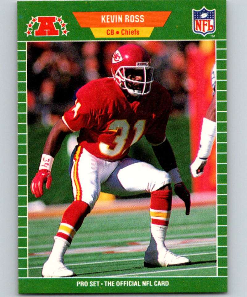 1989 Pro Set #179 Kevin Ross RC Rookie Chiefs NFL Football Image 1