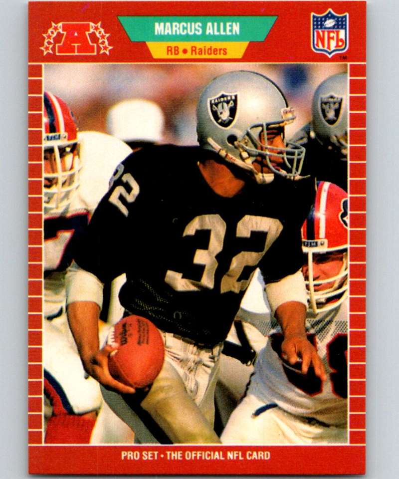 1989 Pro Set #182 Marcus Allen LA Raiders NFL Football Image 1