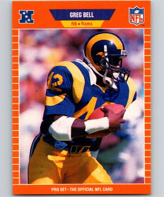 1989 Pro Set #195 Greg Bell LA Rams NFL Football Image 1