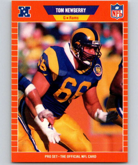 1989 Pro Set #205 Tom Newberry RC Rookie LA Rams NFL Football