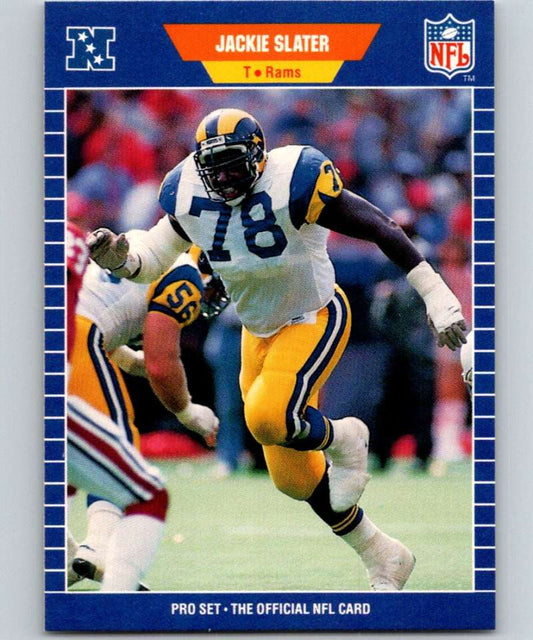 1989 Pro Set #207 Jackie Slater LA Rams NFL Football Image 1