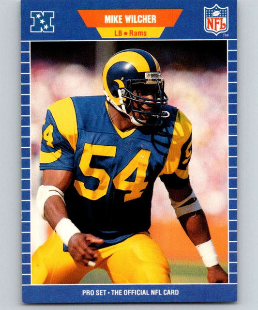 1989 Pro Set #209 Mike Wilcher LA Rams NFL Football Image 1