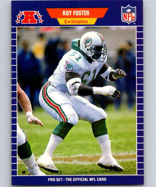 1989 Pro Set #215 Roy Foster Dolphins NFL Football Image 1