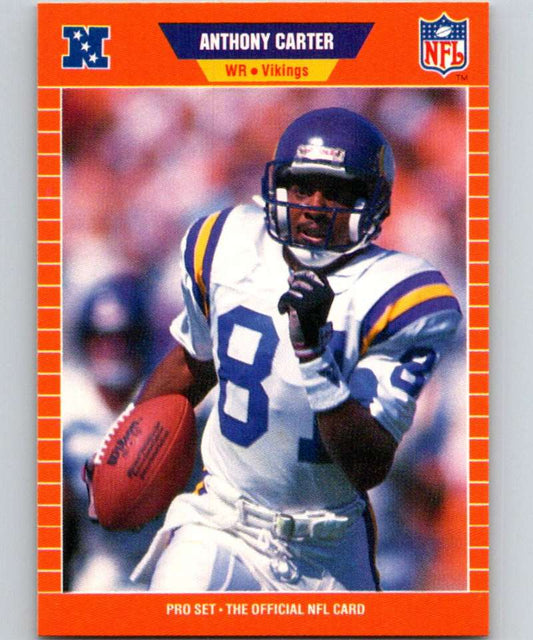 1989 Pro Set #228 Anthony Carter Vikings NFL Football Image 1