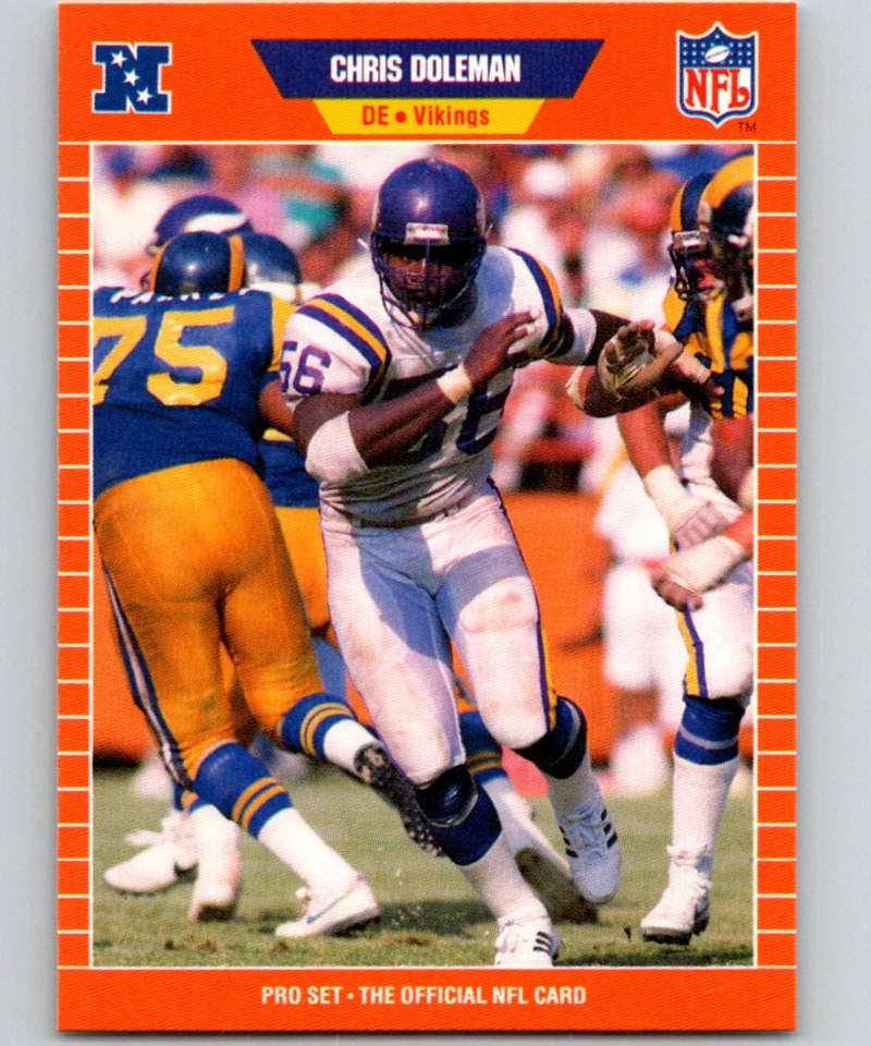 1989 Pro Set #229 Chris Doleman Vikings NFL Football Image 1