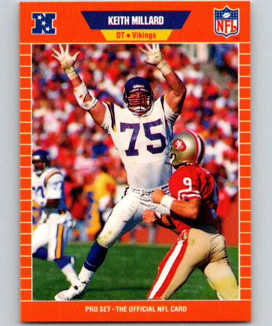 1989 Pro Set #237 Keith Millard Vikings NFL Football Image 1