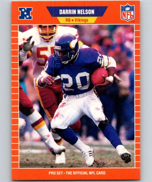 1989 Pro Set #238 Darrin Nelson Vikings NFL Football Image 1