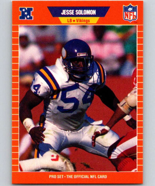 1989 Pro Set #239 Jesse Solomon Vikings NFL Football Image 1