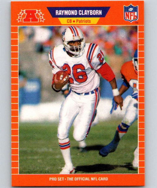 1989 Pro Set #245 Raymond Clayborn Patriots NFL Football Image 1