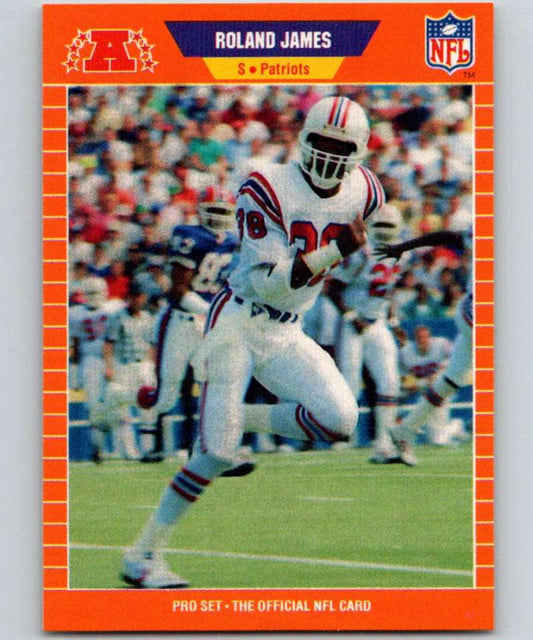 1989 Pro Set #251 Roland James Patriots NFL Football Image 1