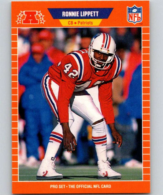 1989 Pro Set #252 Ronnie Lippett Patriots NFL Football Image 1