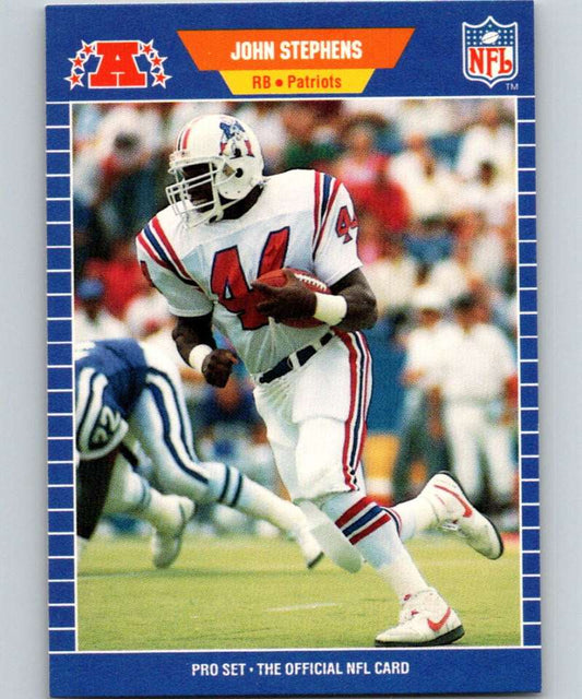 1989 Pro Set #257 John Stephens RC Rookie Patriots NFL Football