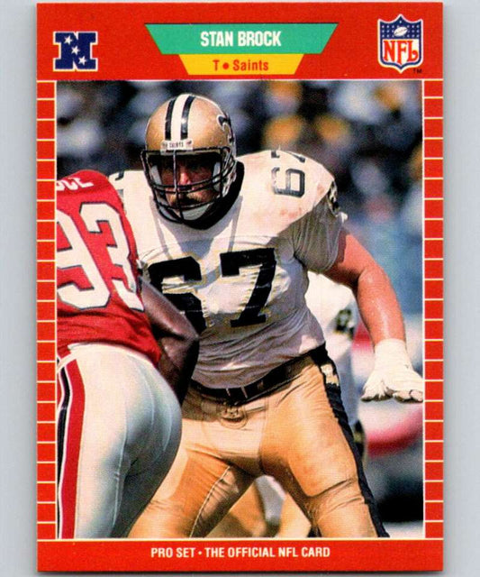 1989 Pro Set #263 Stan Brock Saints NFL Football Image 1