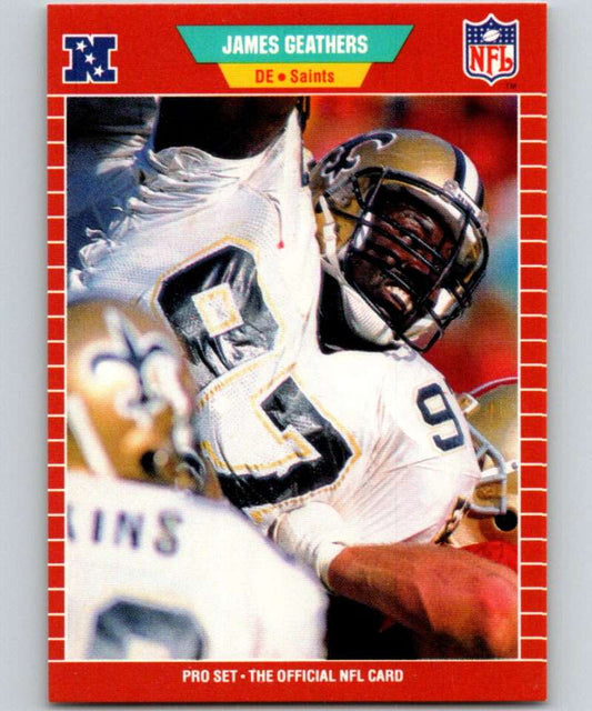 1989 Pro Set #265 Jumpy Geathers Saints NFL Football Image 1