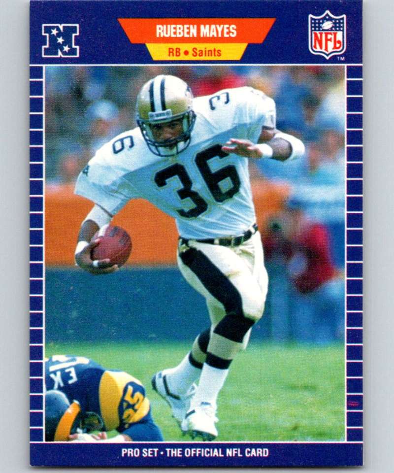 1989 Pro Set #273 Rueben Mayes Saints NFL Football Image 1