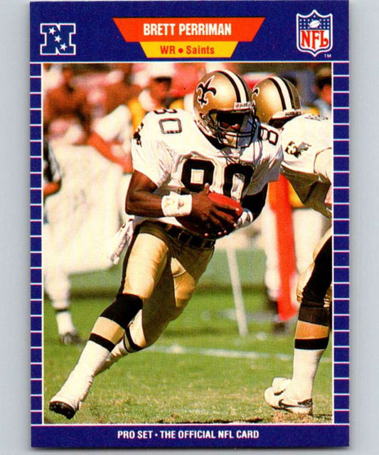1989 Pro Set #275 Brett Perriman RC Rookie Saints NFL Football Image 1