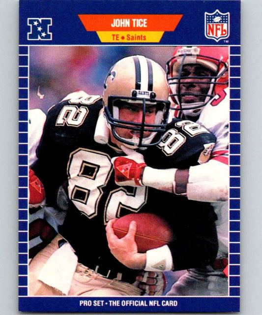 1989 Pro Set #277 John Tice Saints NFL Football Image 1
