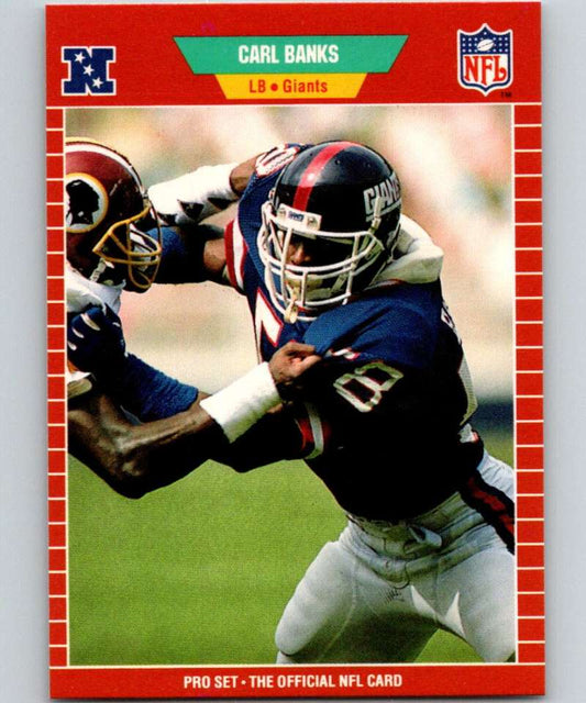1989 Pro Set #280 Carl Banks NY Giants NFL Football Image 1