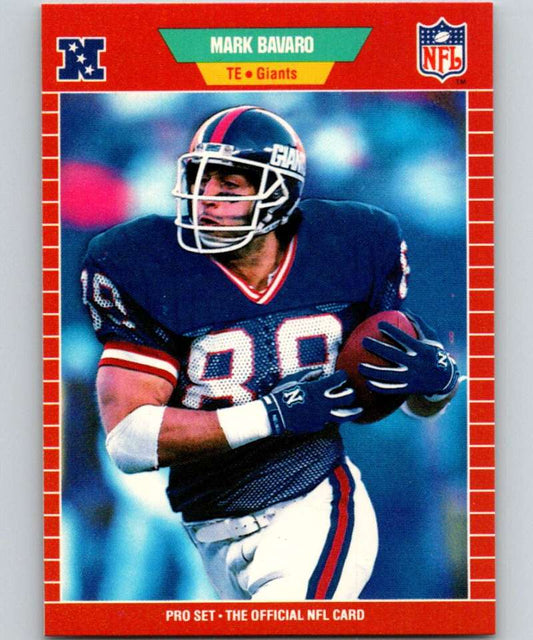 1989 Pro Set #281 Mark Bavaro NY Giants NFL Football Image 1