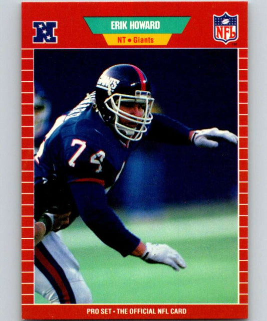 1989 Pro Set #284 Erik Howard NY Giants NFL Football Image 1