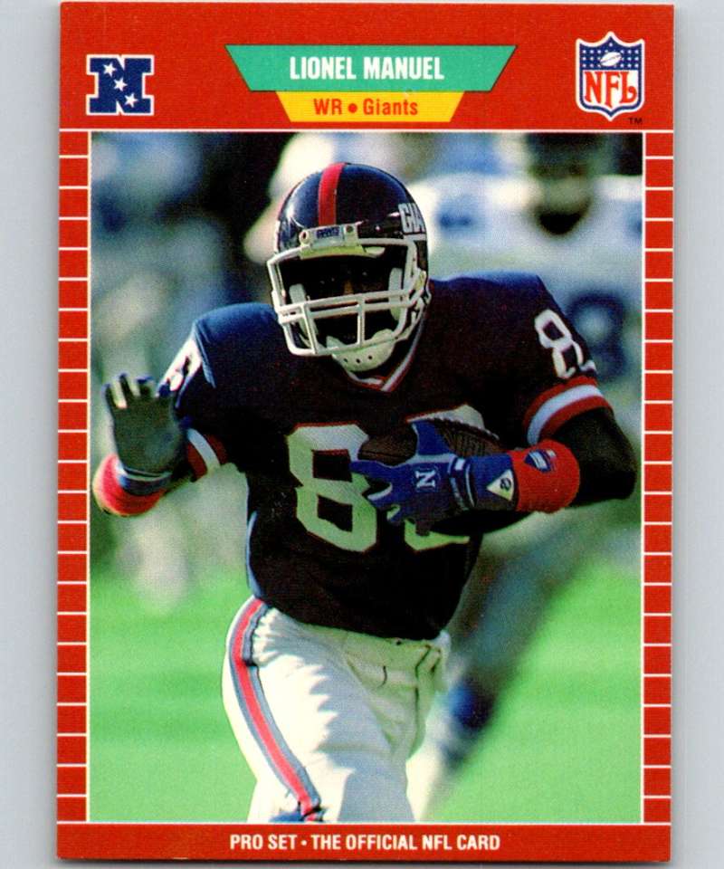 1989 Pro Set #287 Lionel Manuel NY Giants NFL Football Image 1