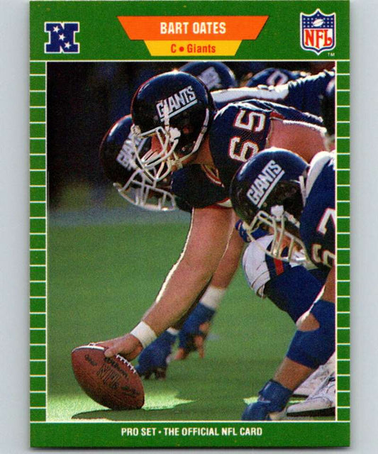 1989 Pro Set #290 Bart Oates NY Giants NFL Football Image 1