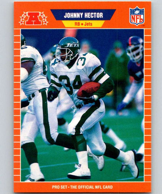 1989 Pro Set #298 Johnny Hector NY Jets NFL Football Image 1