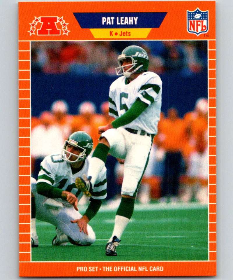 1989 Pro Set #300 Pat Leahy NY Jets NFL Football Image 1