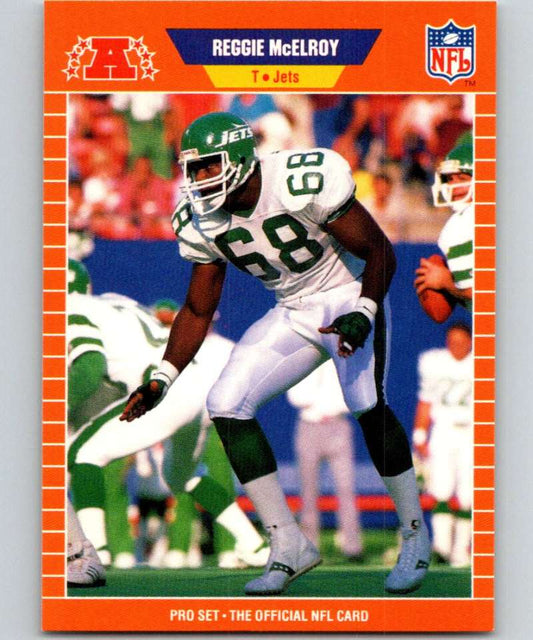 1989 Pro Set #302 Reggie McElroy RC Rookie NY Jets NFL Football