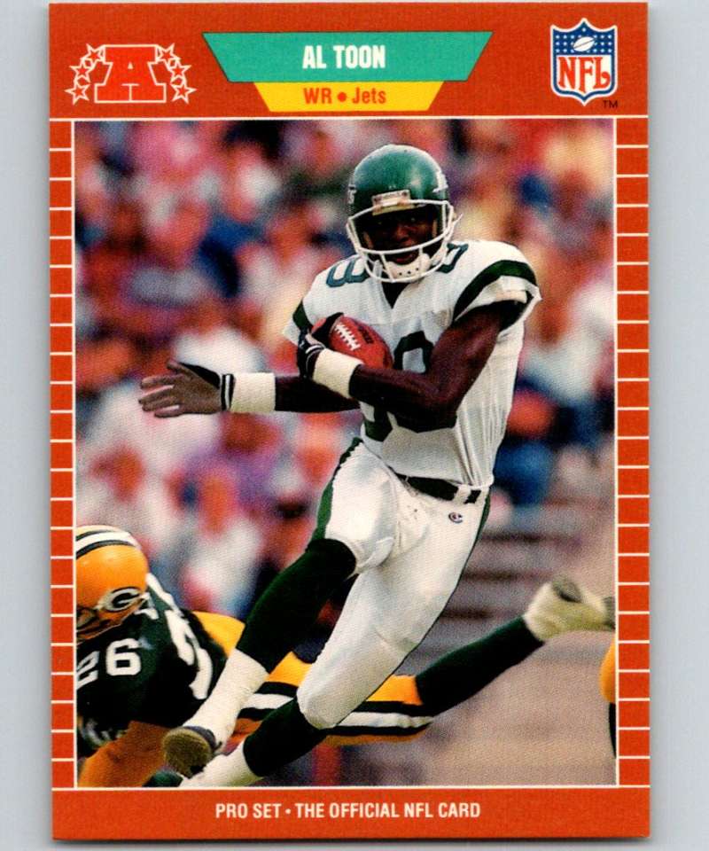 1989 Pro Set #308 Al Toon NY Jets NFL Football Image 1