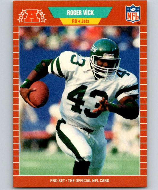 1989 Pro Set #310 Roger Vick NY Jets NFL Football Image 1