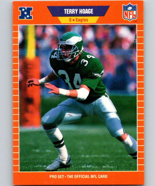 1989 Pro Set #316 Terry Hoage Eagles NFL Football Image 1