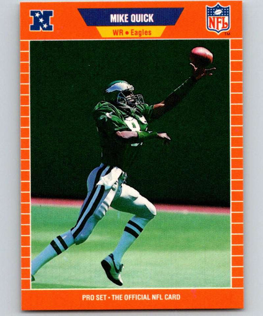 1989 Pro Set #319 Mike Quick Eagles NFL Football Image 1